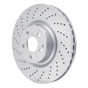 Mercedes-Benz S55 AMG Brake Rotor (1) - Front - R1 Concepts - GEOSPEC Coated Rotor - Drilled - `03-`06